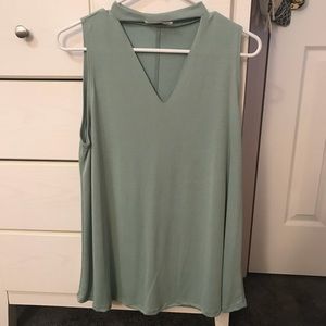 Soft sea foam green choker tank top!
